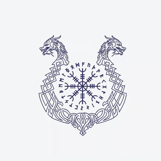 Dragon Nordic Symbol Tattoo