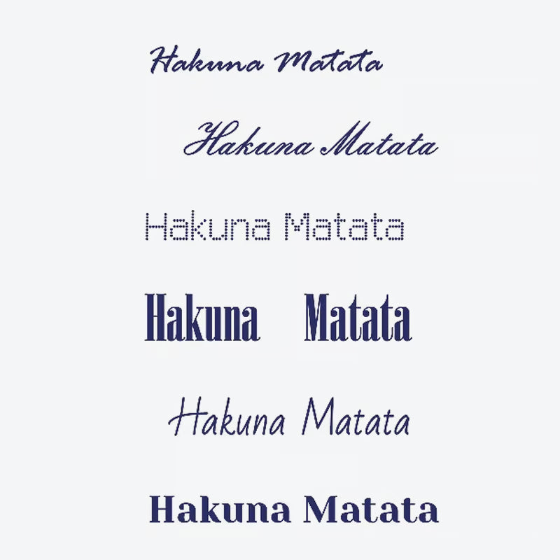 Hakuna Matata Text Series Tattoo