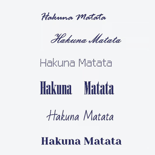 Hakuna Matata Text Series Tattoo
