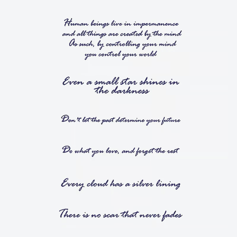 Inspirational Quotes Series Tattoo