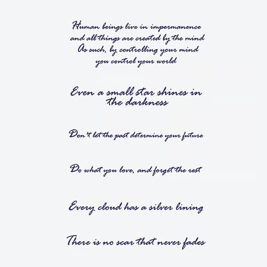 Inspirational Quotes Series Tattoo