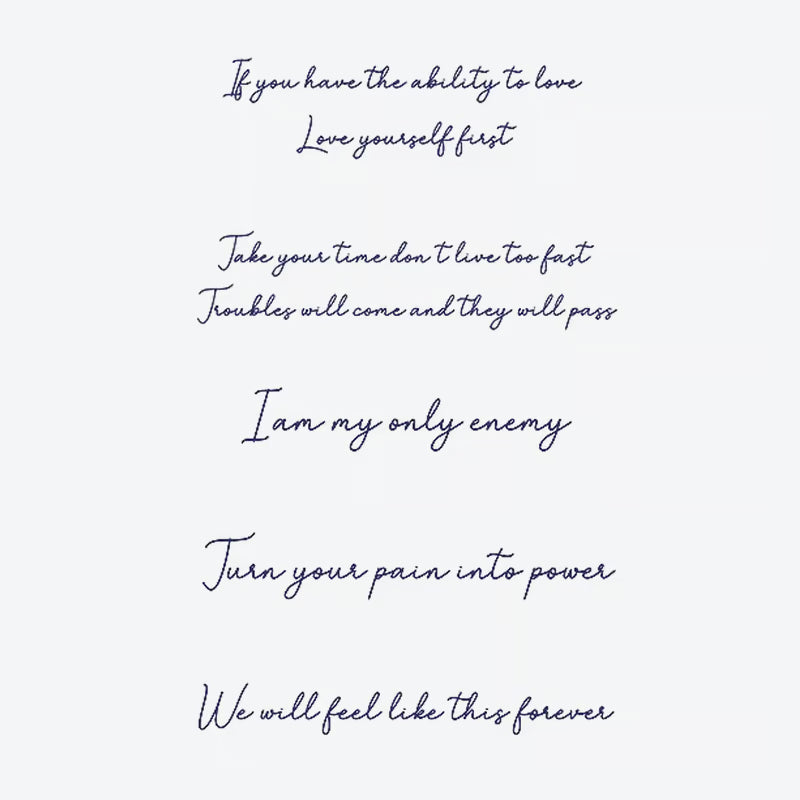 Inspirational Quote Series Tattoo