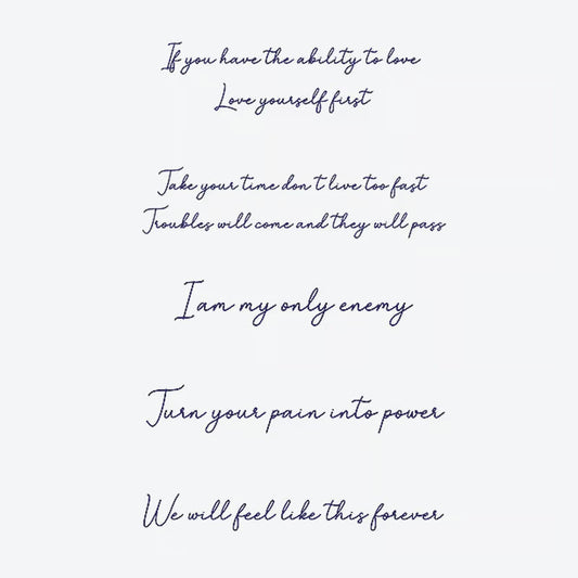 Inspirational Quote Series Tattoo