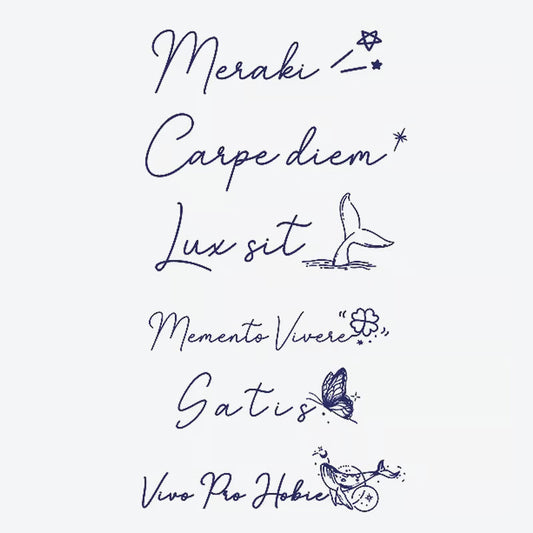 Inspirational Phrase Series Tattoo