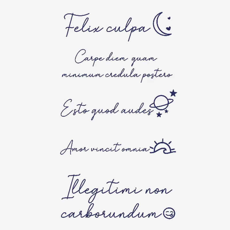 Phrase and Symbol Series Tattoo