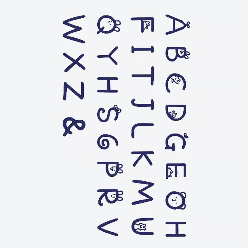 Alphabet Animals Tattoo
