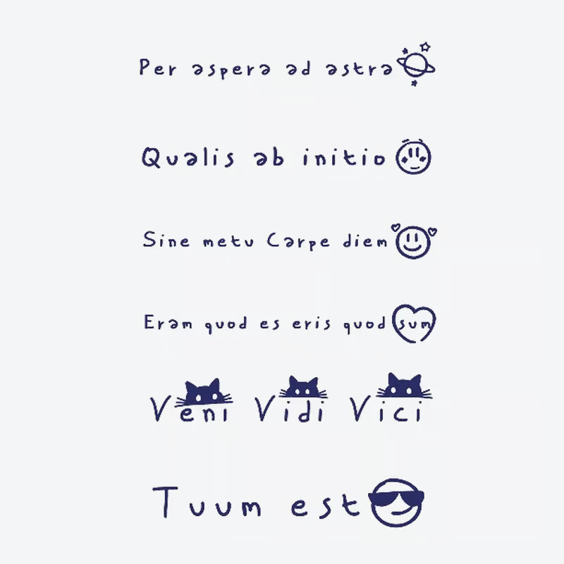 Latin Phrase Series Tattoo