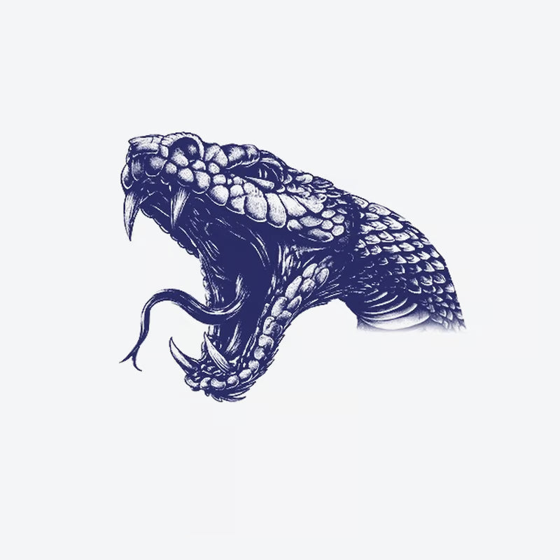 Fierce Serpent Head Tattoo