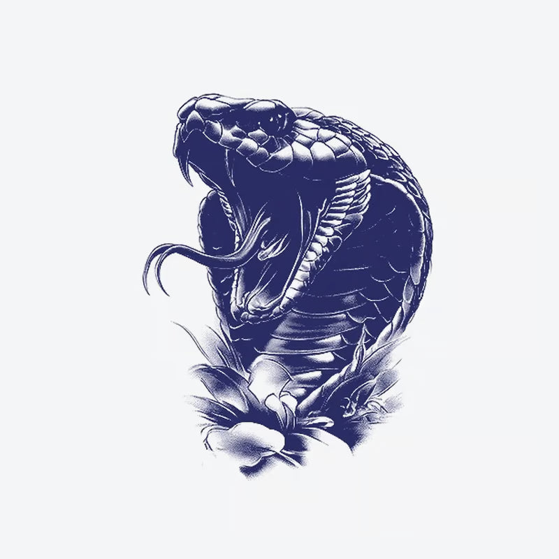 Cobra Floral Tattoo