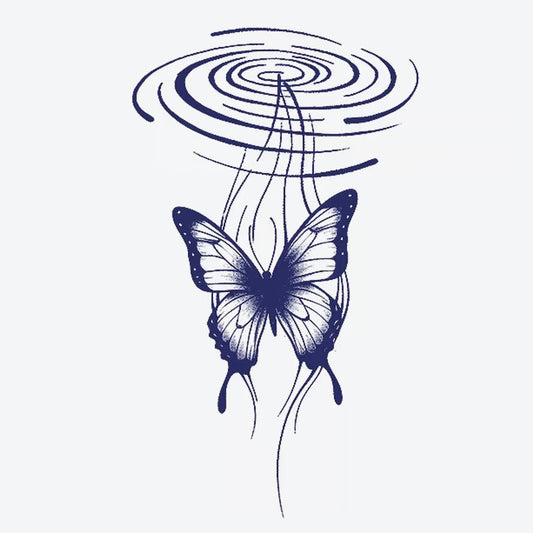 Butterfly Swirl Tattoo
