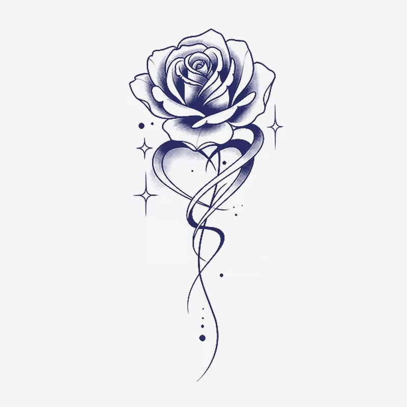 Rose Heart Elegance Tattoo
