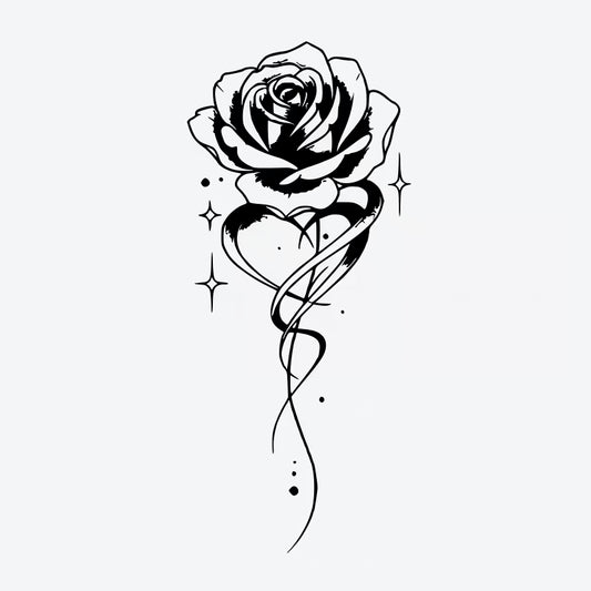 Rose Heart Elegance Tattoo