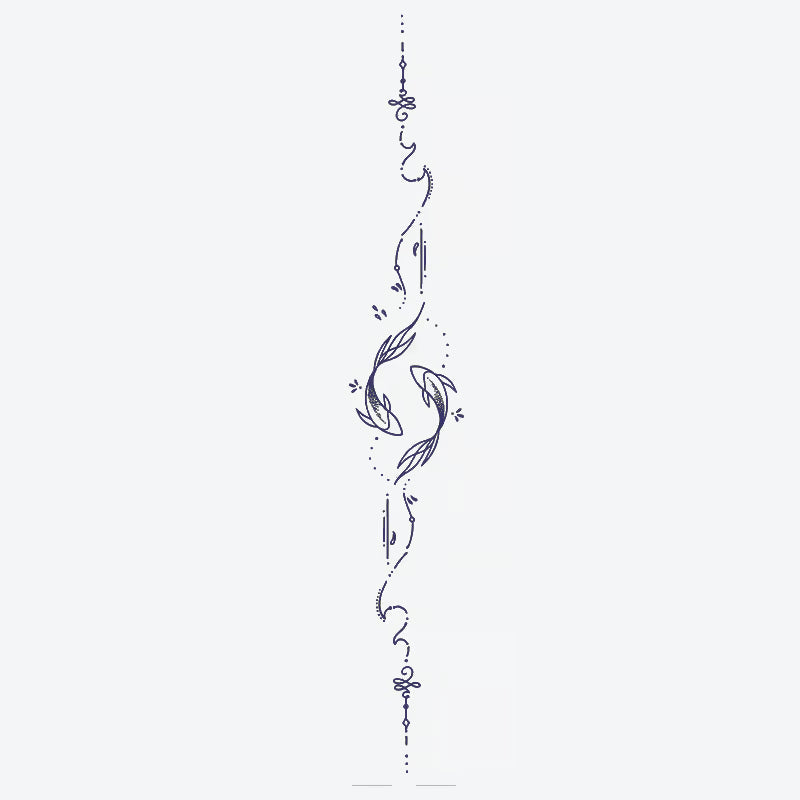 Elegant Floral Line Tattoo