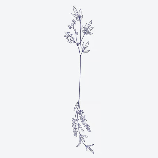 Floral Stem Tattoo
