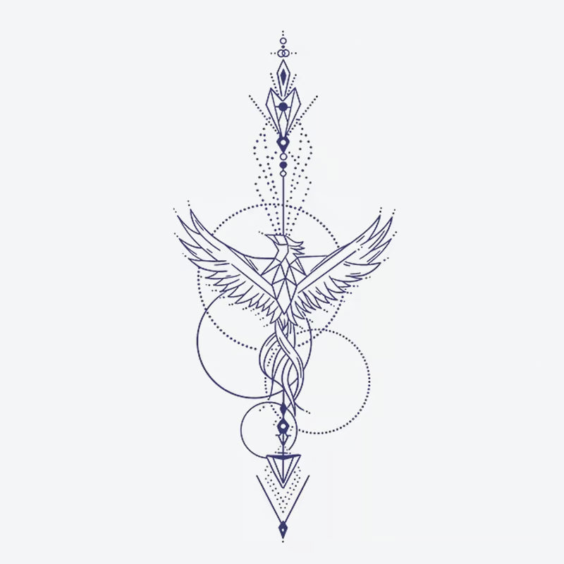 Phoenix Geometric Tattoo