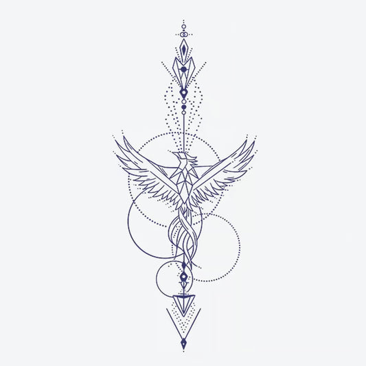 Phoenix Geometric Tattoo