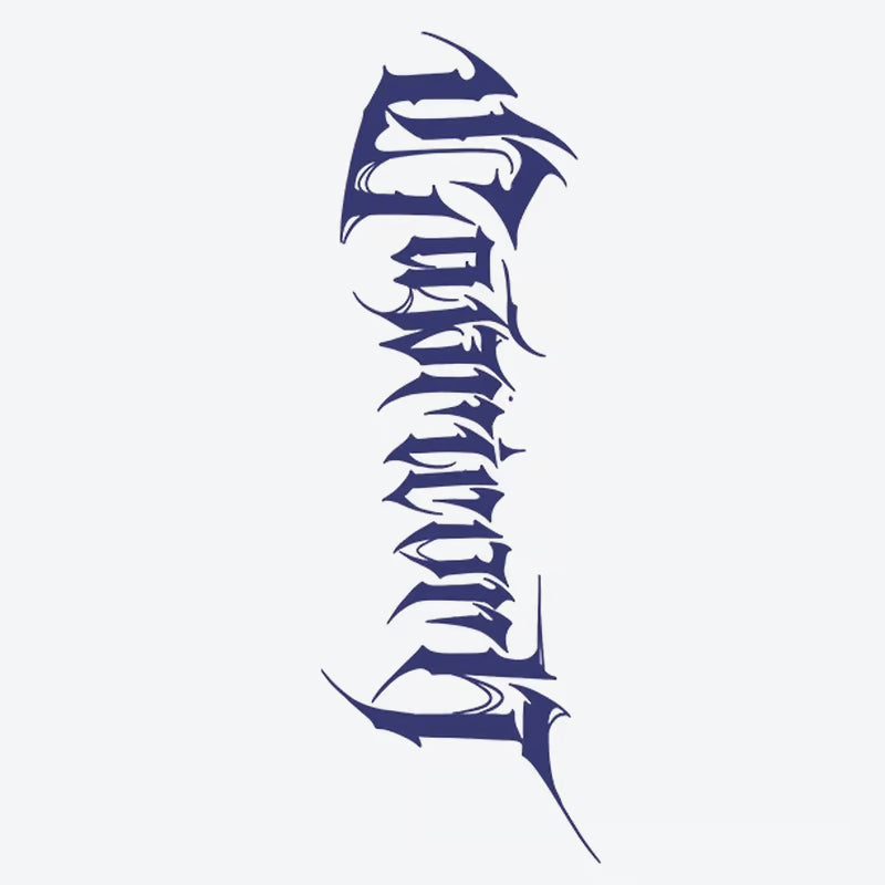 Unique Script Lettering Tattoo