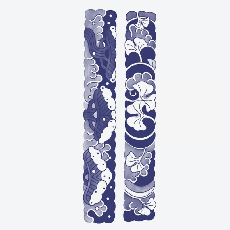 Ocean Waves and Flora Tattoo