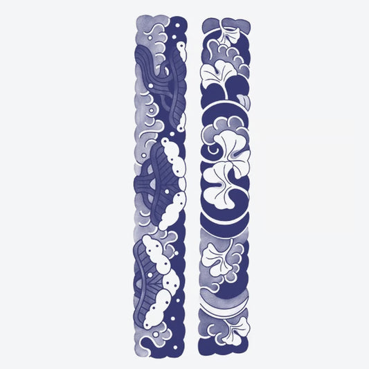 Ocean Waves and Flora Tattoo