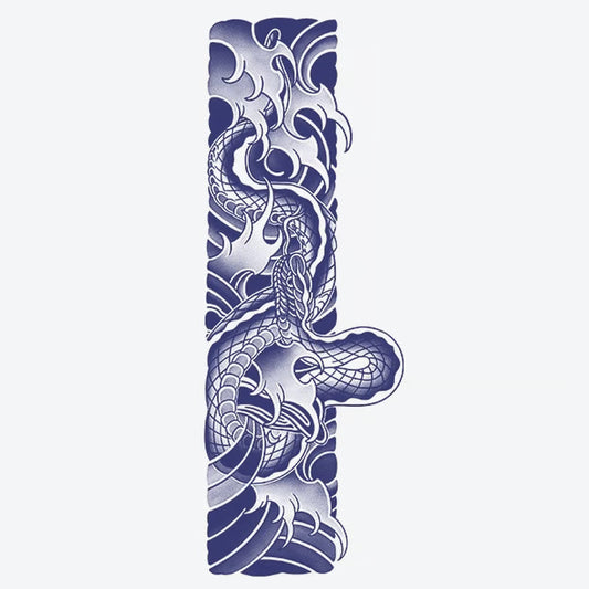 Dragon And Waves Tattoo