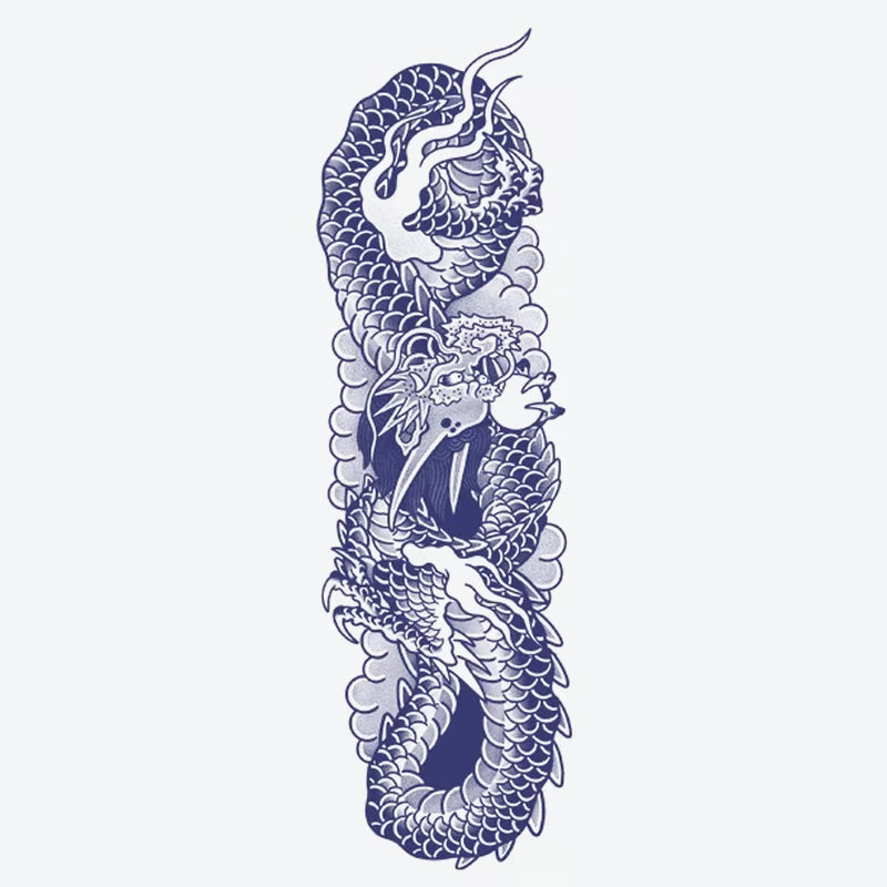 Dragon and Phoenix Fusion Tattoo