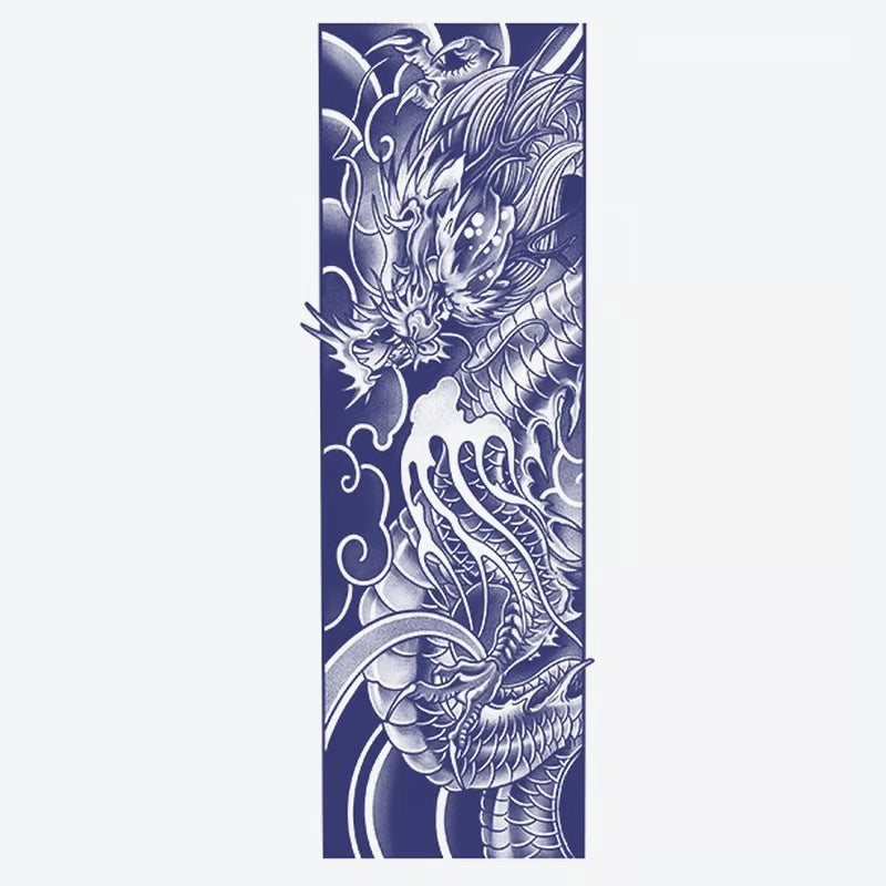 Majestic Dragon Waves Tattoo