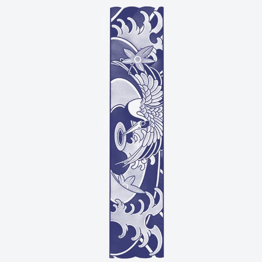 Elegant Crane and Waves Tattoo