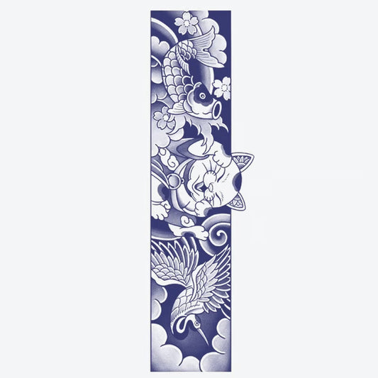 Koi Fish And Crane Tattoo