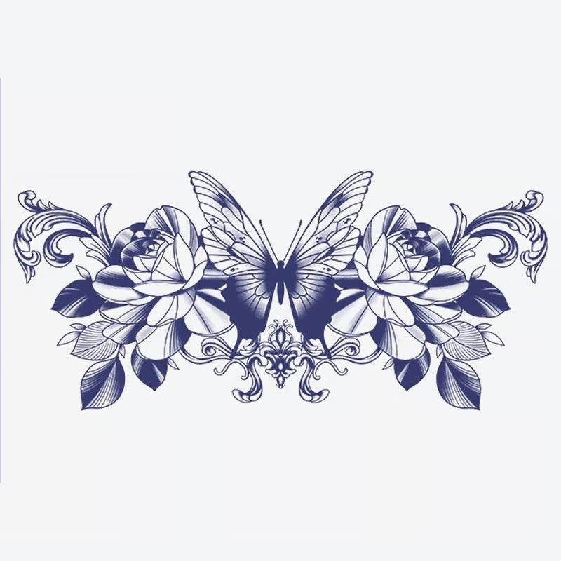 Butterfly And Bloom Tattoo