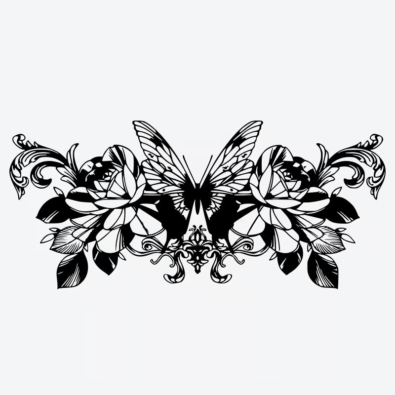 Butterfly And Bloom Tattoo