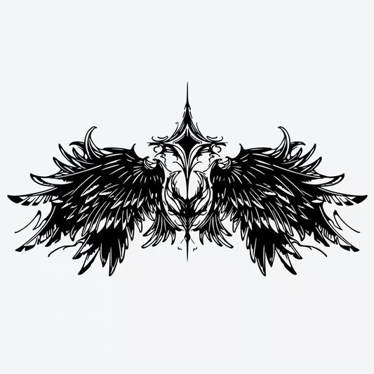 Majestic Winged Angel Design Tattoo