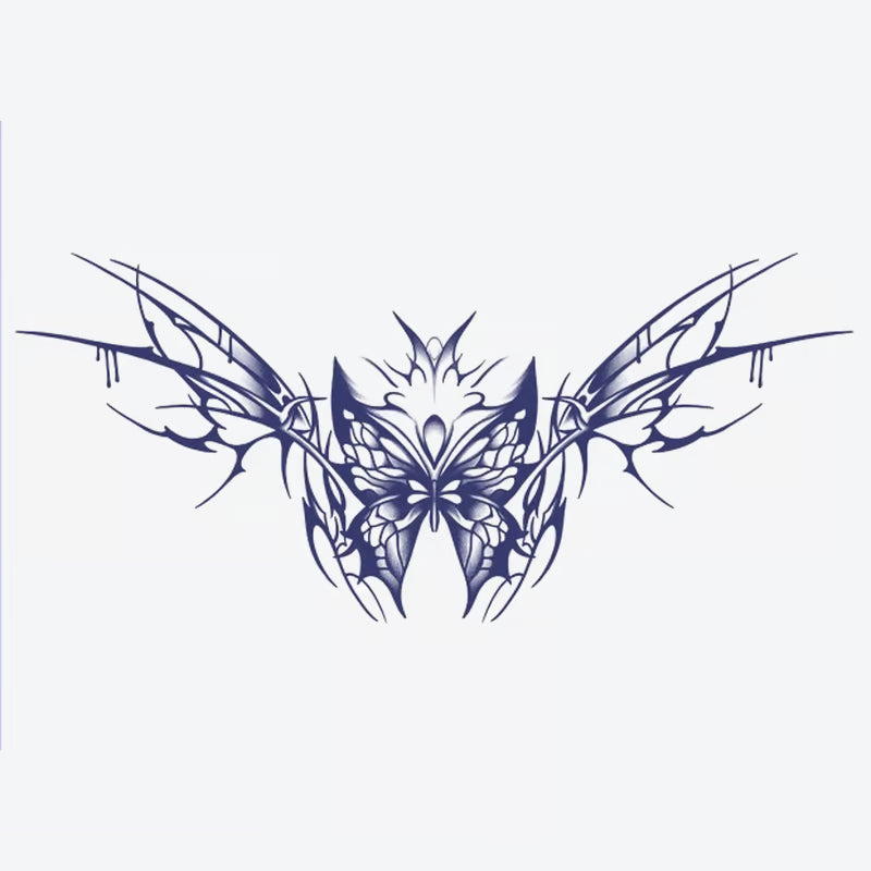 Intricate Butterfly Wings Tattoo