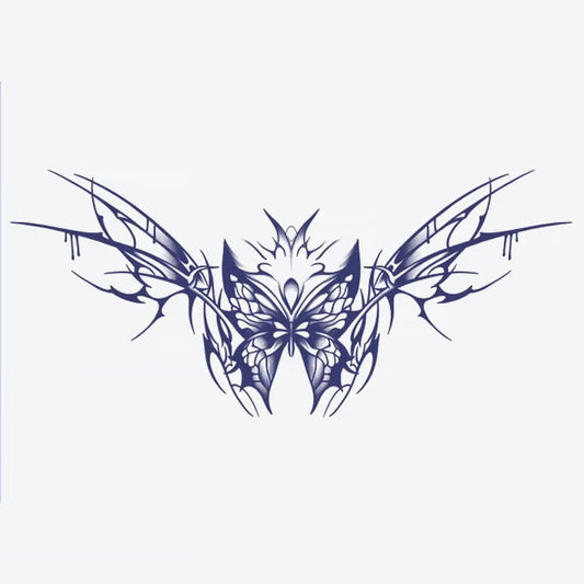 Intricate Butterfly Wings Tattoo