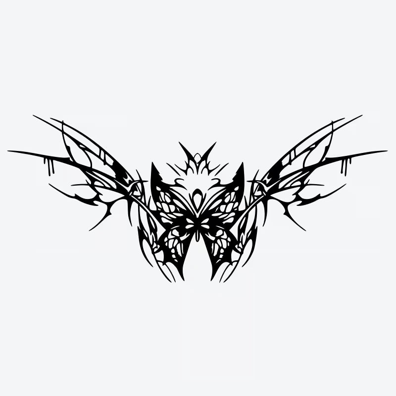 Intricate Butterfly Wings Tattoo
