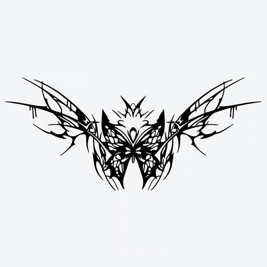 Intricate Butterfly Wings Tattoo