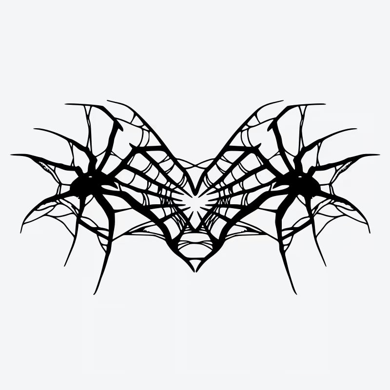 Spider Web Heart Tattoo