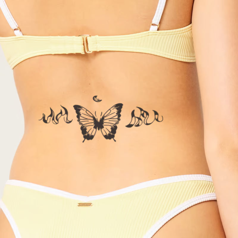 Fire And Butterfly Moon Tattoo