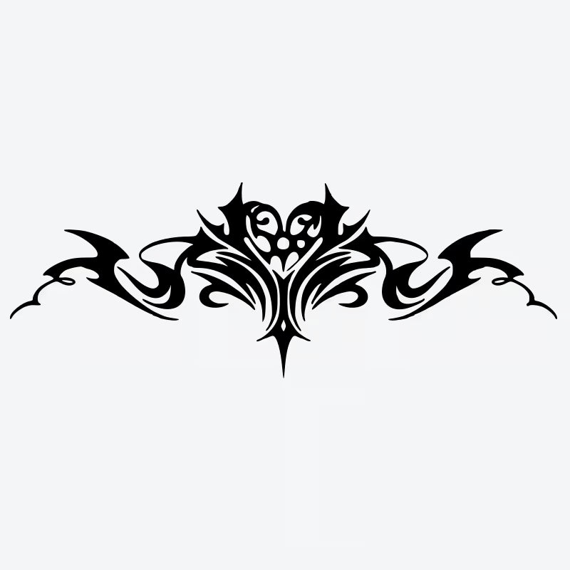 Floral Heart Tribal Design Tattoo