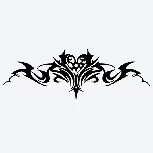 Floral Heart Tribal Design Tattoo