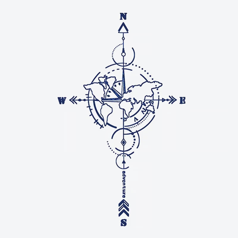 Compass World Adventure Tattoo