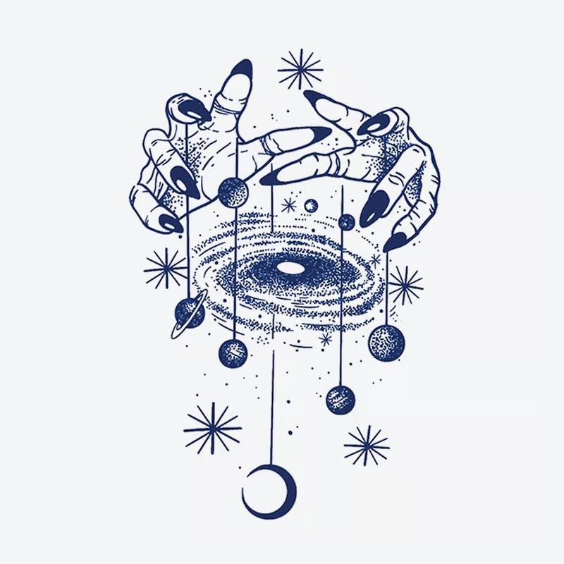 Cosmic Hands Galaxy Tattoo