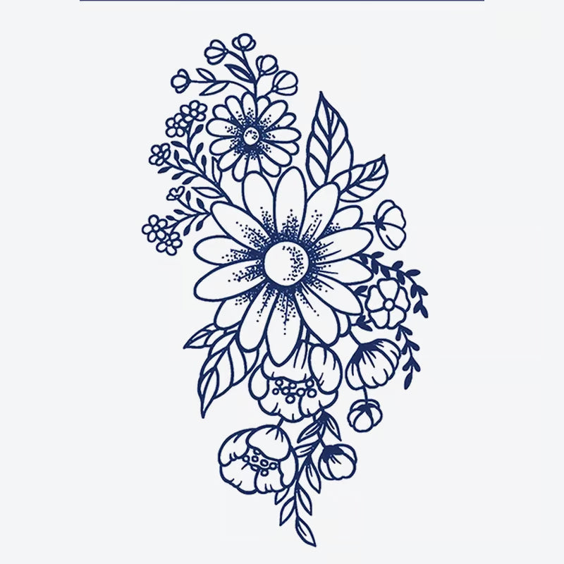 Floral Bouquet Design Tattoo