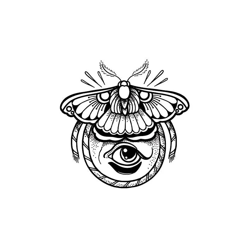 Moth Eye Tattoo