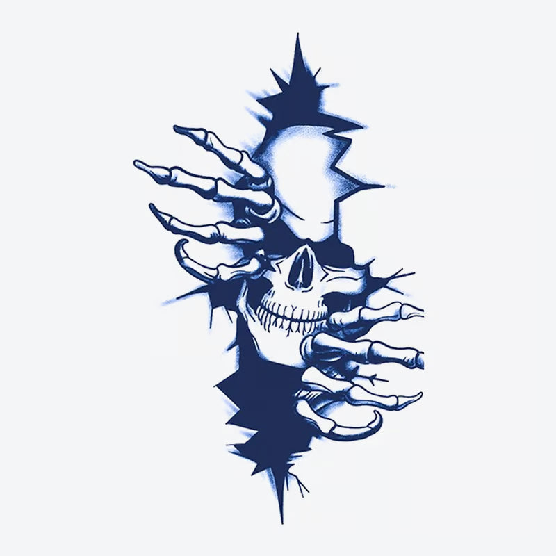 Skull Claw Breakthrough Tattoo