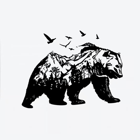 Bear Mountain Birds Tattoo