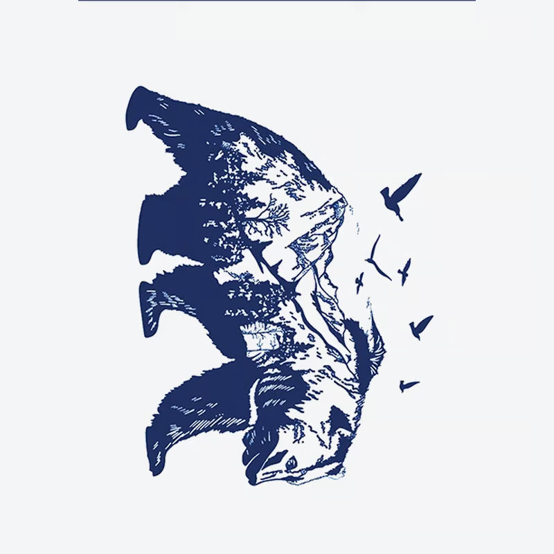 Bear Mountain Birds Tattoo