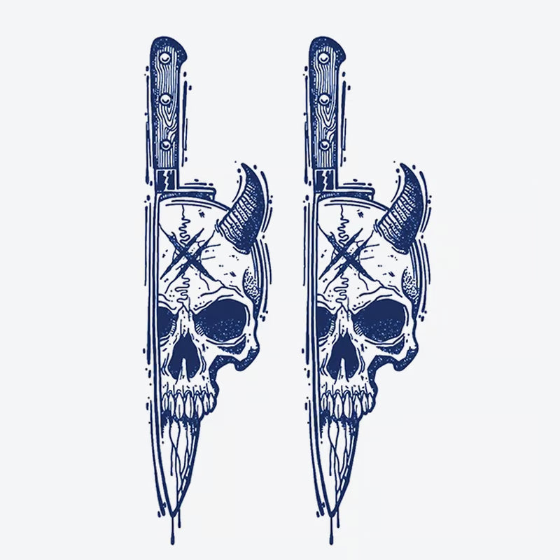 Skull Knife Tattoo
