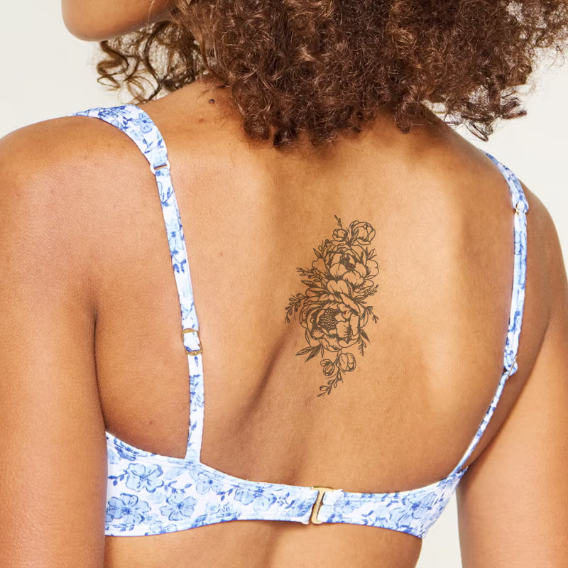 Peony Floral Arrangement Tattoo