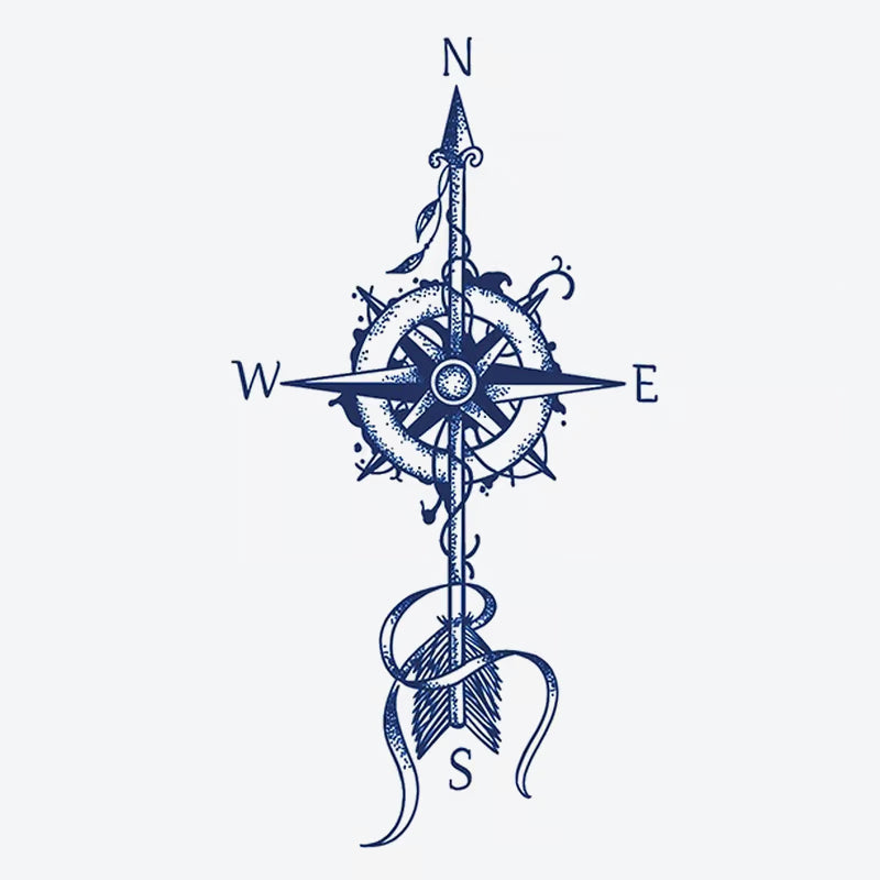 Compass Arrow Tattoo