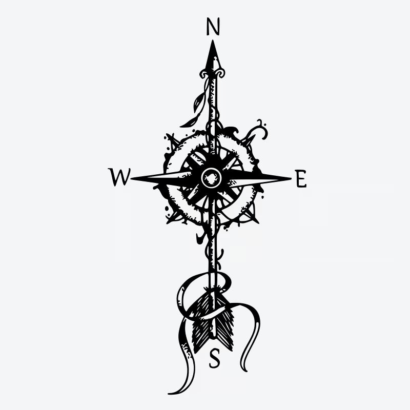 Compass Arrow Tattoo